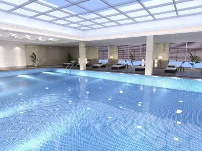interior swimming pool03 Low-poly 3D model