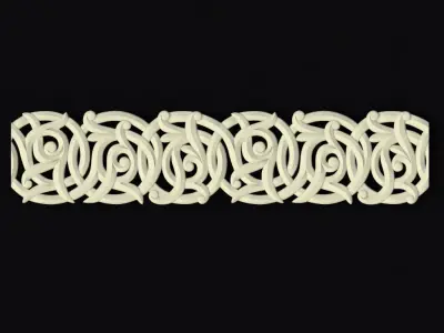 Central decor ornament for furniture 3D model 254