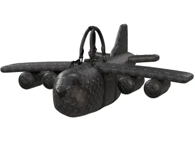 Louis Vuitton LV Airplane Black Bag by Virgil Abloh Low-poly 3D model