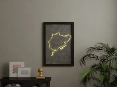 Neon 3D Model 16 - Race Track 1 - Nurburgring 3D model