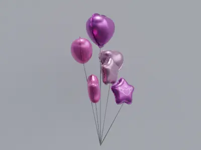 balloons Low-poly 3D model