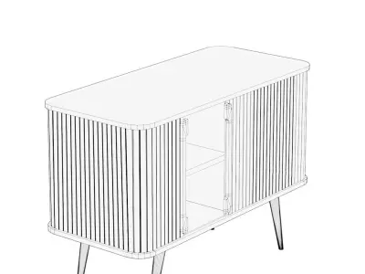 Wapong cabinet Low-poly 3D model