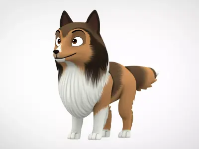 Rough Collie 3D model