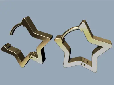 Star Earring - Arete estrella  3D print model