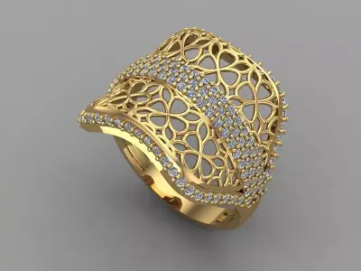 Women Ring 3DM Womens Ring 3d models 3D print model 3D print model 6