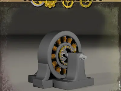 Steampunk Dynamo 3D model