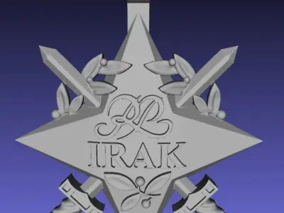 Official Irak polish star decoration 3D print model