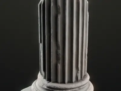 Ephesos ancient greek column base scanned 3D model