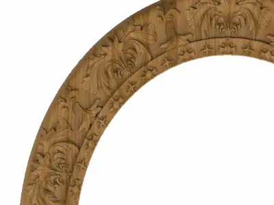 Carved picture frame STL 3D model 122