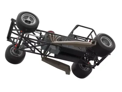 Vintage Dirt Modified stock car Base Version 3 Scale 1 to 25 3D print model