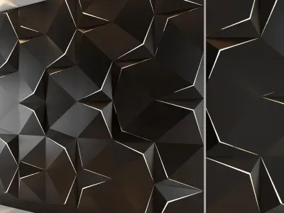 3d panel 08 Low-poly 3D model