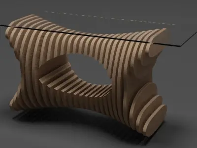 parametric table 3D model