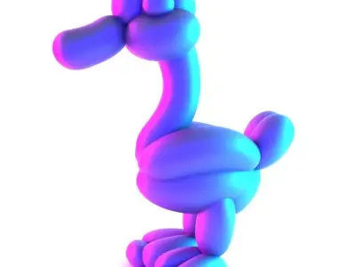 Duck Balloon Decoration Props Second Life toy 3D print model