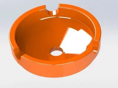 Ash Cup With Lid For Car Cup Holder 3D print model