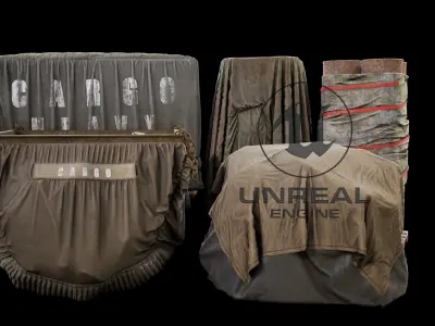 Fabric Cargo Pack Vol 01 Low-poly 3D model