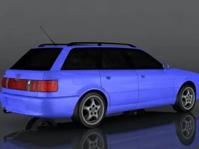 Audi RS2 Low-poly 3D model