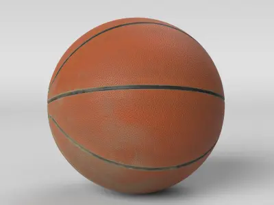 Basketball Low-poly 3D model 7