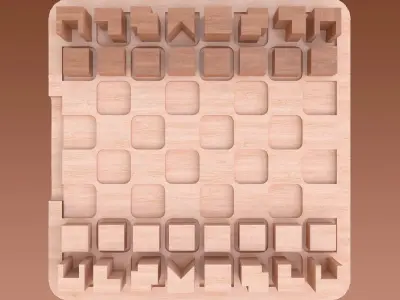 Chess Board Low-poly 3D model purchase