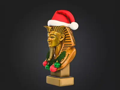 KING TUT CHRISTMAS BUST 3D model