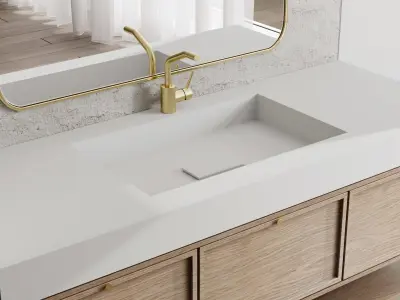 Bathroom Furniture By Faucet Bathroom Mina Set 74 Low-poly 3D model