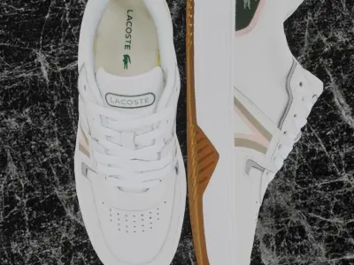 LACOSTE 3D SHOES - WHITE - BROWN Low-poly 3D model