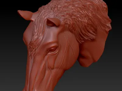 Horse head 3D model