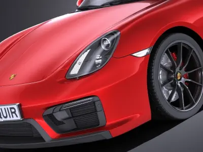 Porsche Cayman GTS 2016 VRAY 3D model