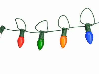 String Christmas light Low-poly 3D model