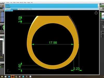 Luxury Initial Letter B Signet Ring 3D Model 4068 3D print model