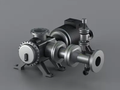 pump pumping centrifugal power fluid water engine 3D model