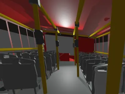 BUS AND BUS STATION 3D model