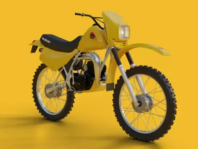 Suzuki S1 - Vintage moped 3D model