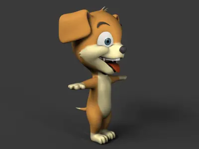 Puppy Low-poly 3D model