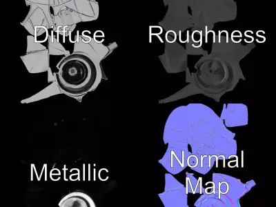 Sleek Silver Rocket model pack Low-poly 3D model