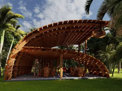 COCOA PAVILION - Ephemeral Architecture Free 3D model