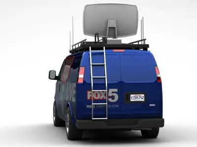 GMC Savana News Van 3D model