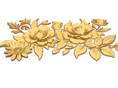 Classic carved decor ornament 411  3D model