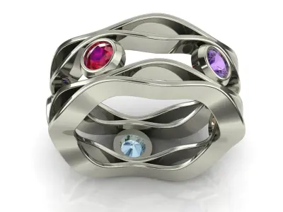 Jewelry Ring 3D print model 19