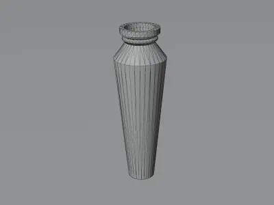 Vase Game Ready wooden Low-poly 3D model
