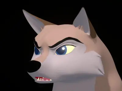 Aleu Balto Low-poly 3D model