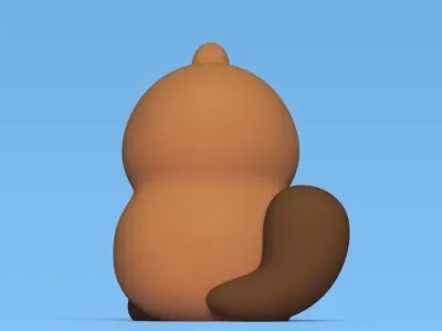 Cute Round Platypus 3D print model