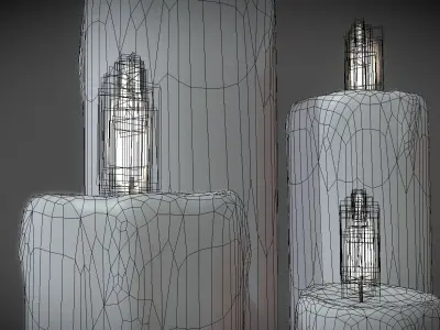 Animated Candles  Low-poly 3D model