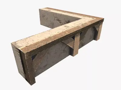 Medieval Ground Layout V03 Low-poly 3D model