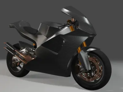 SUTER MMX 500 MOTO GP Low-poly 3D model