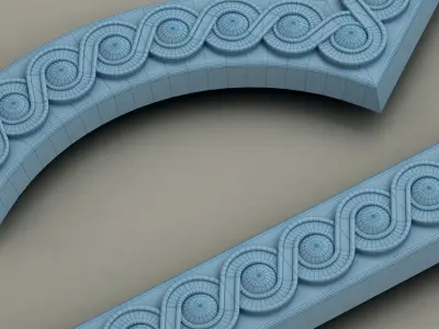 Molding with corner elements Harmony M107 3D model