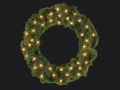 Decorative Christmas Wreath 3D model
