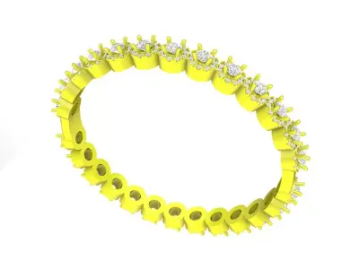 Luxury Asian Diamond Women Bangle Bracelets 7679A 3D print model