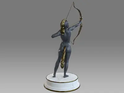 Zodiac Sign Female Sagittarius Low-poly 3D model