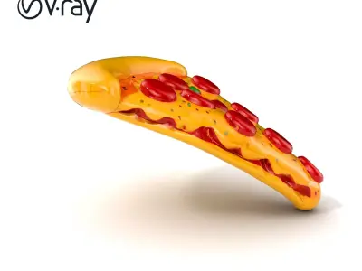 Inflatable Pizza Slice Float Fun model pack Low-poly 3D model