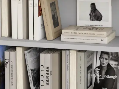 Books set Decor Low-poly 3D model